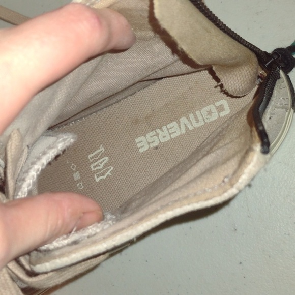 Converse suede tan high top zip back size men's 8 women's 10 - Picture 12 of 13